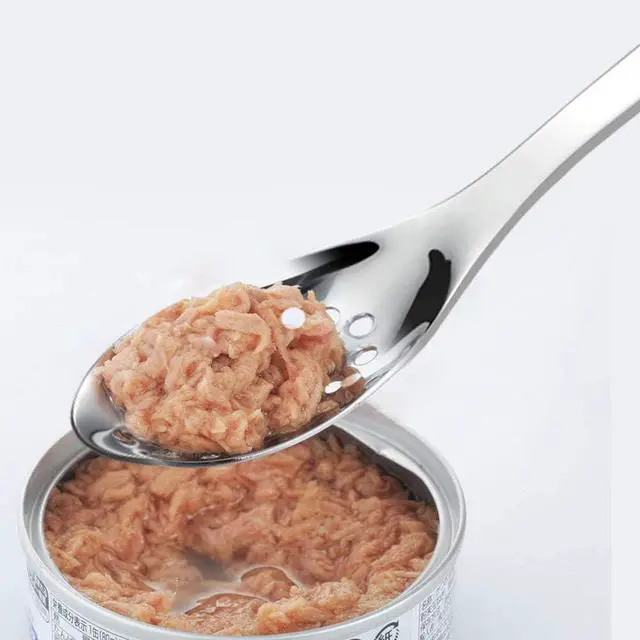 Alt view image 7 of 7 - AOOSY Small Slotted Spoons,Modern Stylish Thick Heavy-weight Short handle Stainless Steel 10 Holes Durable Caviar Spoon for Soup Cereals Dips Curry Sauces Stews, Set of 2