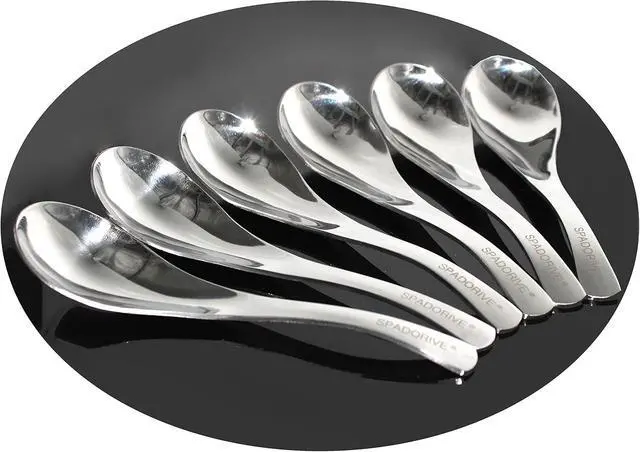 Alt view image 4 of 7 - Set of 6-6.5 x1.8 Inches Functional Heavy-Weight Stainless Steel Soup Spoons Table Spoons with Modern Look Excellent Shape (6)