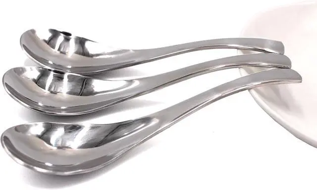 Alt view image 6 of 7 - Set of 6-6.5 x1.8 Inches Functional Heavy-Weight Stainless Steel Soup Spoons Table Spoons with Modern Look Excellent Shape (6)
