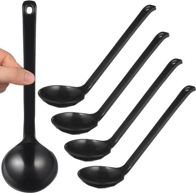 Main image of 5Pcs Turtle Shell Ramen Soup Spoons Long Handle Japanese Style Hot Pot Soup Spoons Dishwasher Safe Kitchen Tableware