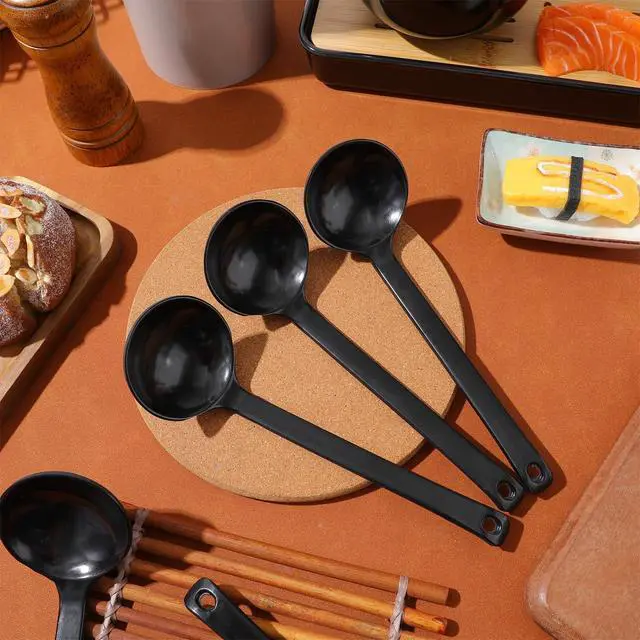 Alt view image 4 of 7 - 5Pcs Turtle Shell Ramen Soup Spoons Long Handle Japanese Style Hot Pot Soup Spoons Dishwasher Safe Kitchen Tableware