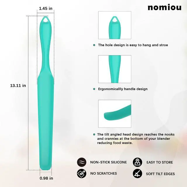 Alt view image 4 of 7 - Silicone Blender Spatula - Easy to Reach Under Blender Blades and Edges