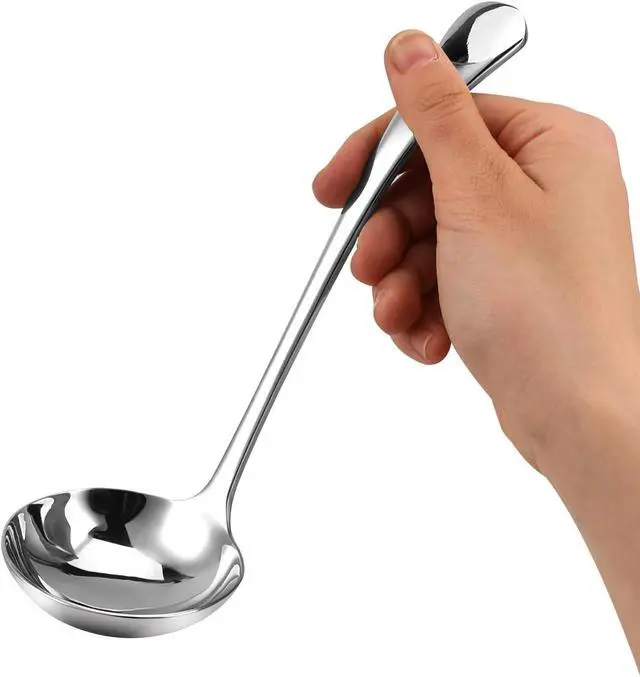 Main image of 7.9 Inch Silver Small Gravy Soup Ladle Small Ladle Gravy Ladles 18/10 Stainless Steel Sauce Ladles for Spooning Sauces or Gravies