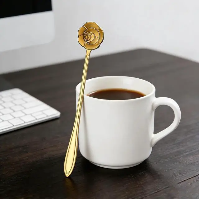 Alt view image 4 of 6 - 24PCS Gold Espresso Coffee Spoons, 5" Small Spoon for Tea Stirring, Soup