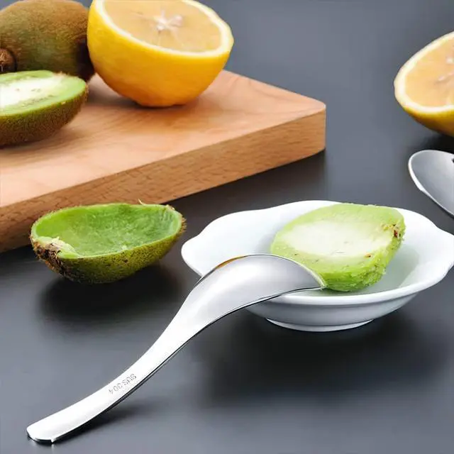 Alt view image 4 of 7 - Stainless Steel Soup Spoons - 6 Inch Heavy Duty Asian Soup Spoon for Ramen, Rice, Tea, and Milk, Set of 4 Short Handle Ramen Spoons, Dishwasher Safe, Silver Chinese Table Spoon