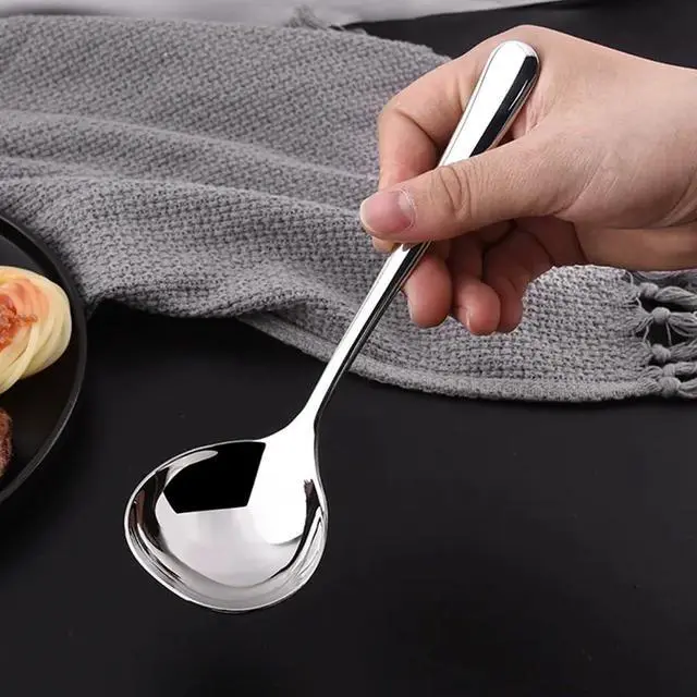 Alt view image 6 of 6 - 2pcs Soup Serving Ladle Stainless Steel, Silver, 6.69inch+8.07inch