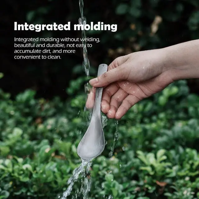 Alt view image 5 of 7 - Boundless Voyage Pure Titanium Spoon Camping Utensil with Deep Bowl Ti1067T