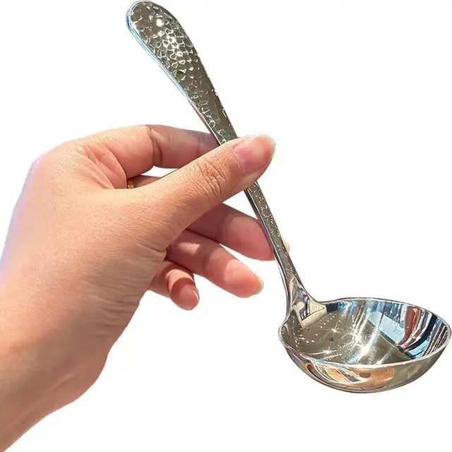 Main image of 7.08-Inch 18/10 Stainless Steel Hammered Gravy Ladle