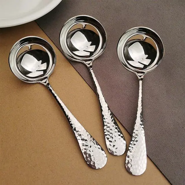 Alt view image 6 of 7 - 7.08-Inch 18/10 Stainless Steel Hammered Gravy Ladle