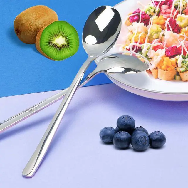 Alt view image 4 of 7 - Set of 6 Premium Korean Soup Spoons, 8 Inch
