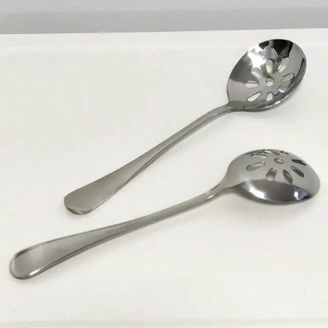 Alt view image 5 of 6 - 2-Pack 7.7-inch Stainless Steel Slotted Soup Serving Spoon Colander for Buffet, Dinner, Restaurants, Kitchen (Slotted Spoon)
