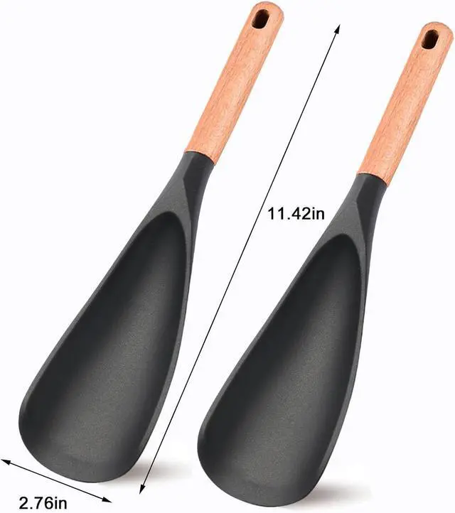 Alt view image 3 of 5 - 2-Pack Silicone Cooking Spoon & Spatula for Nonstick Cookware, BPA-Free