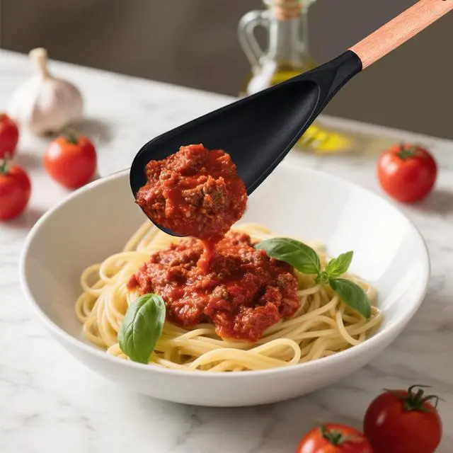 Alt view image 4 of 5 - 2-Pack Silicone Cooking Spoon & Spatula for Nonstick Cookware, BPA-Free