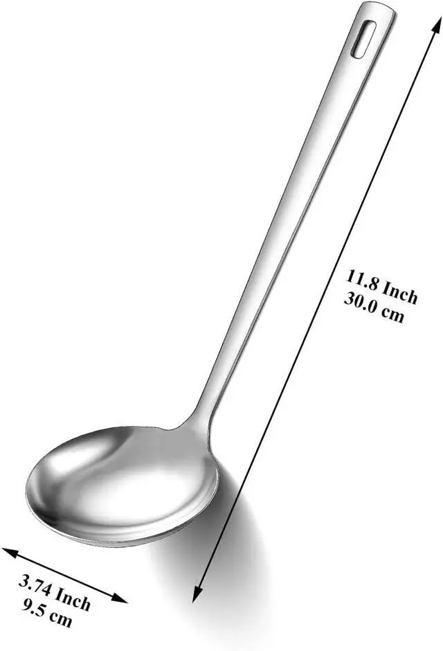 Alt view image 2 of 7 - Berglander Stainless Steel Soup Ladle, 11.8" Durable Ladel Spoon for Serving or Cooking, Dishwasher Safe, Durable & Rust-Resistant Cooking Utensil