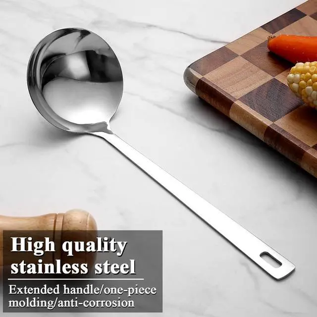 Alt view image 3 of 7 - Berglander Stainless Steel Soup Ladle, 11.8" Durable Ladel Spoon for Serving or Cooking, Dishwasher Safe, Durable & Rust-Resistant Cooking Utensil
