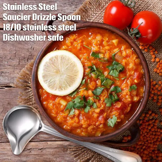 Alt view image 5 of 6 - Patelai 2 Pcs Small Ladle Gravy Spoon Drizzle Spoon 1 oz Stainless Steel