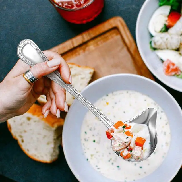 Alt view image 6 of 6 - Patelai 2 Pcs Small Ladle Gravy Spoon Drizzle Spoon 1 oz Stainless Steel