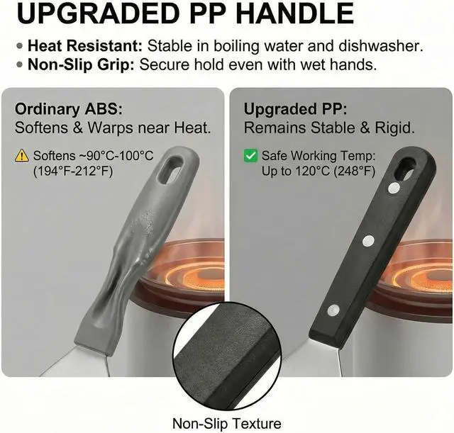 Alt view image 7 of 7 - Fish Spatula, 12" Stainless Steel Slotted Turner for Cast Iron & Griddle