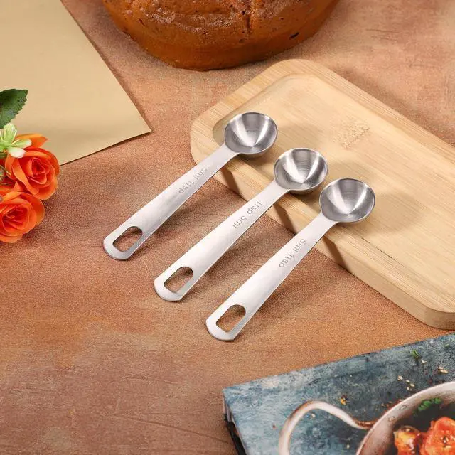 Alt view image 6 of 7 - 3pcs Measuring Spoon, Stainless Steel Table Spoons Measuring Spoons