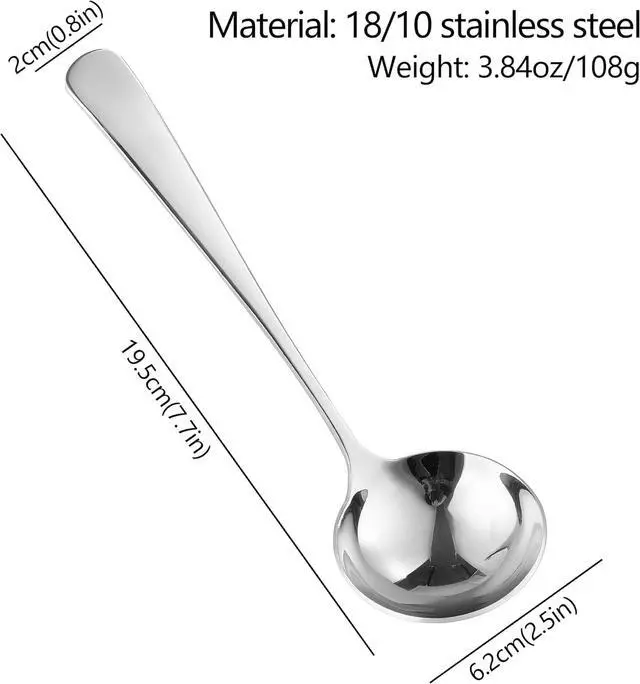 Alt view image 2 of 7 - 7.8 inch Gravy Ladle, Small 18/10 Stainless Steel Ladle for Sauce and Soup