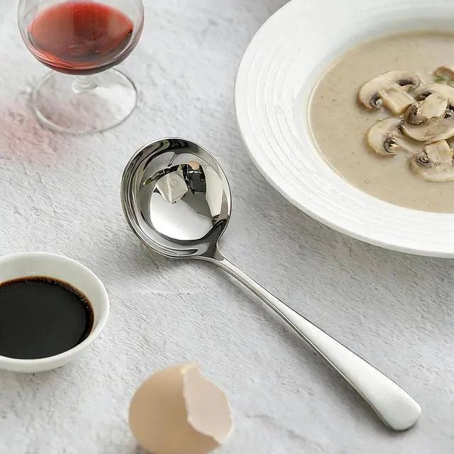 Alt view image 6 of 7 - 7.8 inch Gravy Ladle, Small 18/10 Stainless Steel Ladle for Sauce and Soup