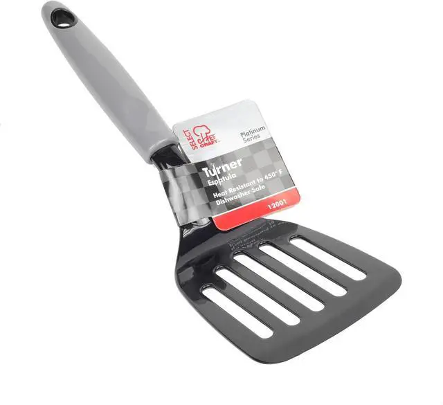 Alt view image 2 of 4 - Chef Craft Select Nylon Short Turner/Spatula, 10.5 inch, Gray