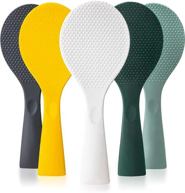 Main image of FireKylin 1 Pcs White Silicone Rice Paddle,Non Stick Standing Rice Spoon