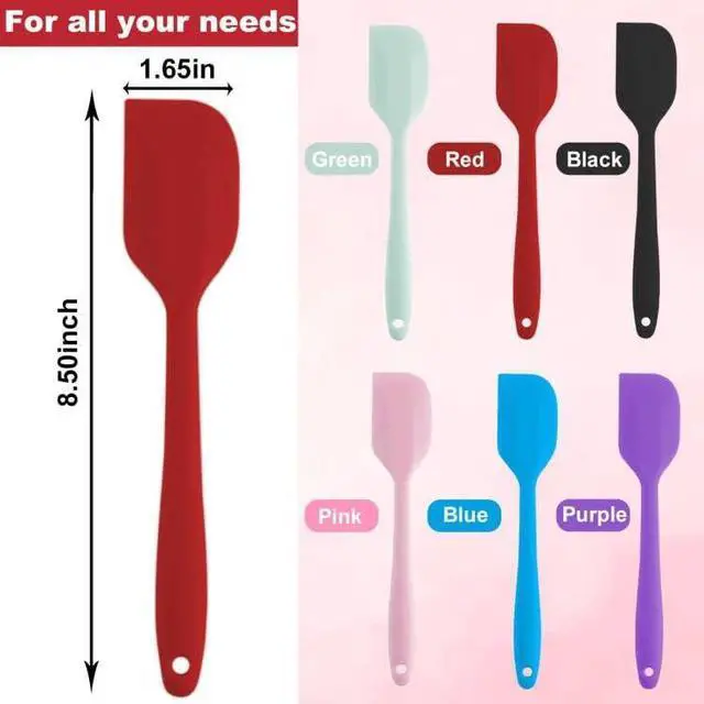 Alt view image 3 of 7 - Silicone Spatulas 6 Pack 8.5 Inch Small Rubber Spatula Heat-Resistant