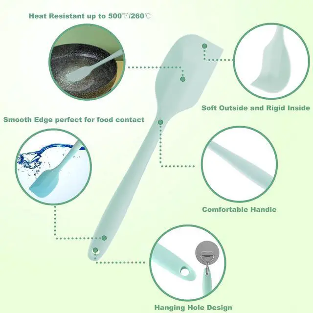 Alt view image 6 of 7 - Silicone Spatulas 6 Pack 8.5 Inch Small Rubber Spatula Heat-Resistant