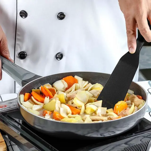 Alt view image 3 of 5 - Zopeal 2 Pcs Narrow Silicone Crepe Spatula Long Non Stick,Black