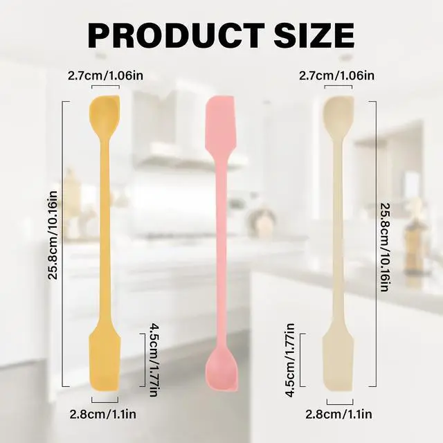 Alt view image 2 of 6 - Silicone Jar Scraper Set of 4, Double-Headed, 10.2-Inch
