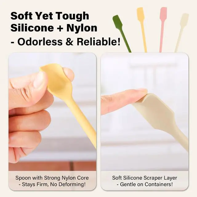 Alt view image 3 of 6 - Silicone Jar Scraper Set of 4, Double-Headed, 10.2-Inch