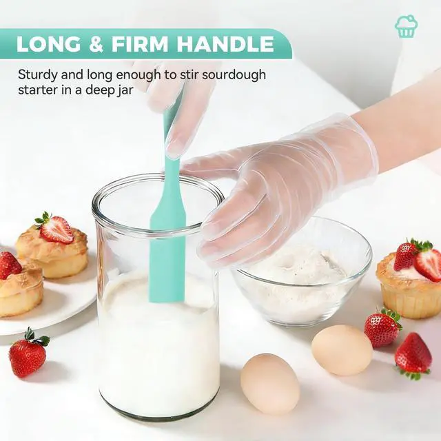 Alt view image 3 of 7 - 3 Pcs Silicone Jar Spatula Set, Sourdough Spurtle, Jar Scraper, Long Handle Thin Spatulas, Perfect for Jars, Bottles, Containers, Mixing, Scraping, Spreading Jam, Cake Icing and Sourdough Tools. (3)