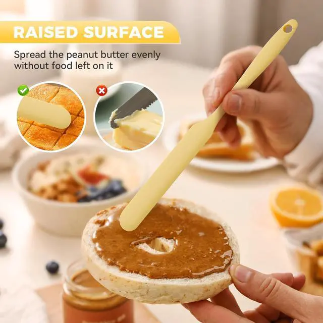 Alt view image 5 of 7 - 3 Pcs Silicone Jar Spatula Set, Sourdough Spurtle, Jar Scraper, Long Handle Thin Spatulas, Perfect for Jars, Bottles, Containers, Mixing, Scraping, Spreading Jam, Cake Icing and Sourdough Tools. (3)