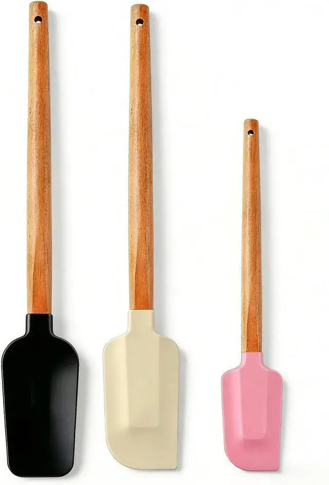 Main image of 3-Piece Silicone Spatula Set, BPA-Free, Heat-Resistant