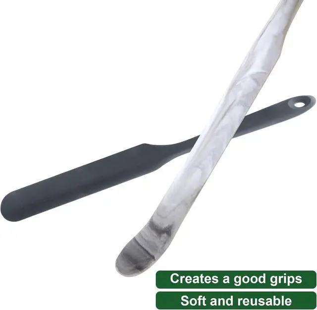 Alt view image 3 of 5 - Long Silicone Jar Spatulas, Non-Stick Heat Resistant for Cake Cream Butter