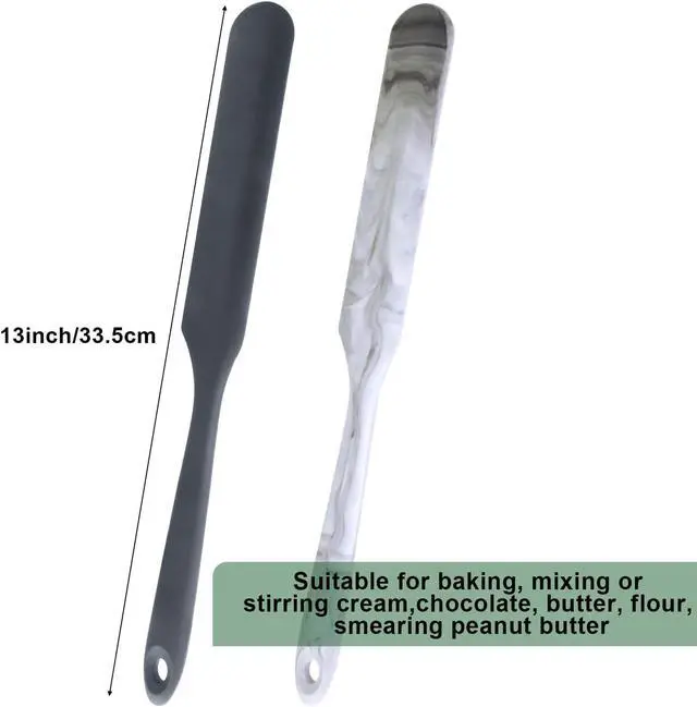Alt view image 4 of 5 - Long Silicone Jar Spatulas, Non-Stick Heat Resistant for Cake Cream Butter