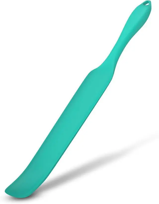 Main image of Demao Silicone Blender Spatula & Scraper - Under-Blade & Jar Accessory with Long Handle, Nonstick Surface and Hanging Holes (Cyan)