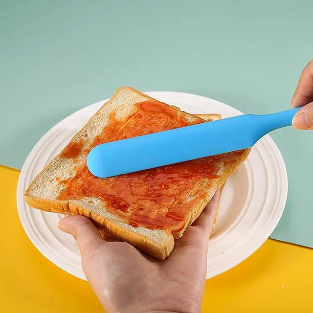 Alt view image 2 of 7 - 5 PackSilicone Jar Spatula, Long Handle Jar Scraper Spurtle, Sourdough Spatula, Non-Stick Heat Resistant Cake Cream Spatulas Set, Small Spatulas for Kitchen Use