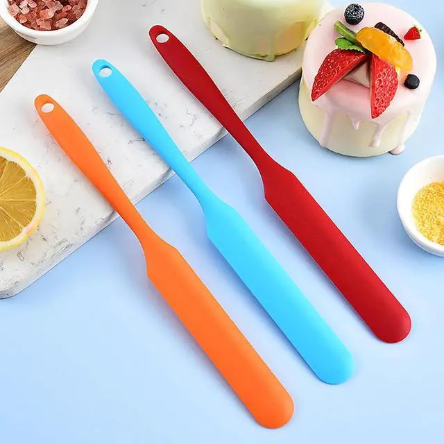 Alt view image 5 of 7 - 5 PackSilicone Jar Spatula, Long Handle Jar Scraper Spurtle, Sourdough Spatula, Non-Stick Heat Resistant Cake Cream Spatulas Set, Small Spatulas for Kitchen Use