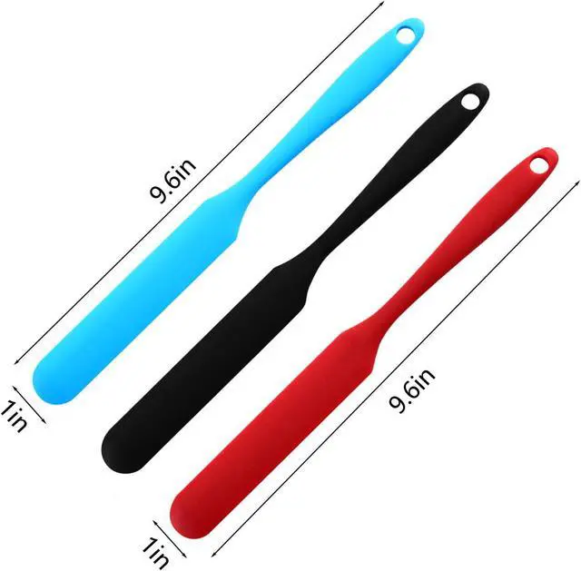 Alt view image 6 of 7 - 5 PackSilicone Jar Spatula, Long Handle Jar Scraper Spurtle, Sourdough Spatula, Non-Stick Heat Resistant Cake Cream Spatulas Set, Small Spatulas for Kitchen Use