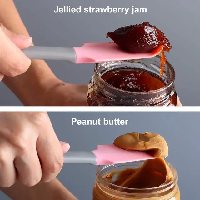 Alt view image 4 of 7 - Silicone Mini Small Spatula, Curved Kitchen Can Jar Spatula