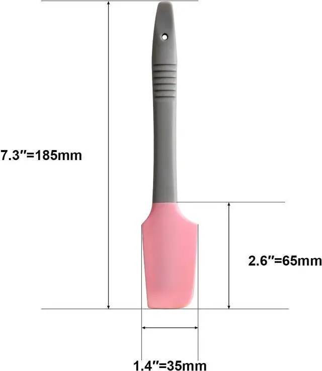 Alt view image 7 of 7 - Silicone Mini Small Spatula, Curved Kitchen Can Jar Spatula