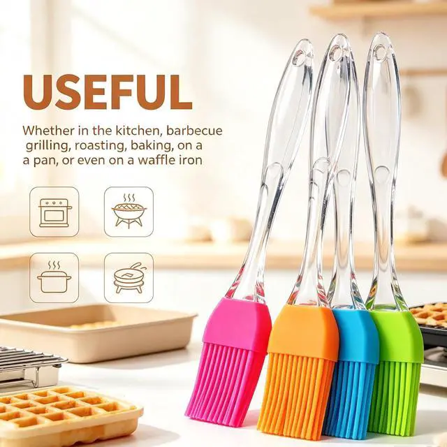 Alt view image 3 of 7 - Pastry Brush,4 Packs Basting Brush for Cooking