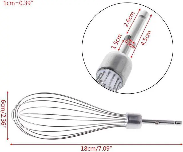 Alt view image 3 of 7 - Electric Egg Beater Accessories Frother Mixer Whisk Stainless Steel Kitchen Tool Kitchen Tool
