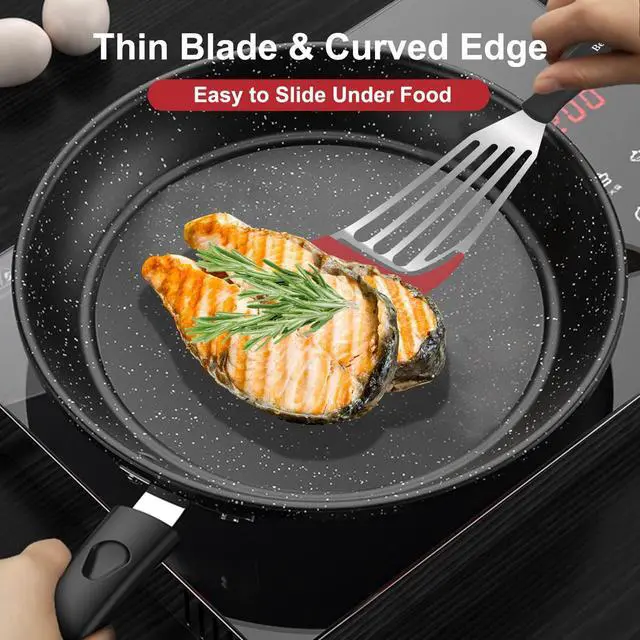 Alt view image 4 of 6 - Beijiyi 2-Piece Silicone Fish Spatula for Nonstick Cookware, Heat Resistant