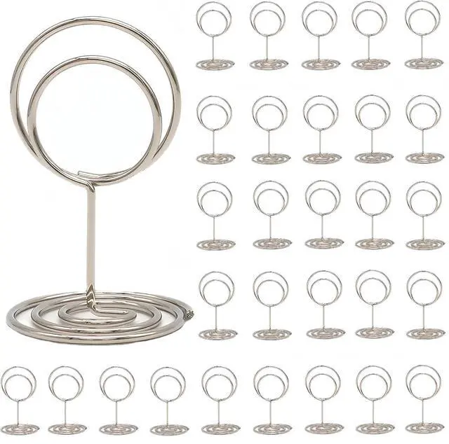Main image of 30 Pcs Table Number Holders, Wire Picture Photo Holder,Place Card Stands