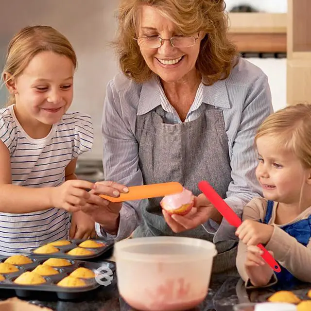 Alt view image 7 of 7 - 8pcs Jar Spatula,Silicone Jar Scraper with Long Handle,Jam Spreader Cake Cream Butter Spatulas, Kitchen Must Have Small Silicone Spatula, Jar Blender Waxing Sticks Large with Slant for Hard Wax