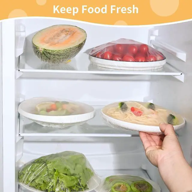 Alt view image 5 of 7 - 200 Bowl Covers for Bread Proofing,Elastic Large Plastic Wrap for Food