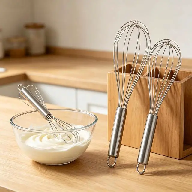 Alt view image 3 of 7 - Stainless Steel Whisk Set, 3 Sizes (8", 10", 12") Kitchen Whisks for Cooking, Balloon Wire Whisk for Mixing, Whisking, Beating, Blending, Egg Beater, Baking, Whipping Cream, Frothing Milk